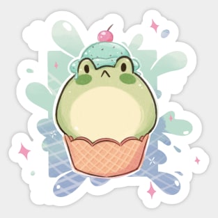 Mint Sundae Kewi Frog Sticker